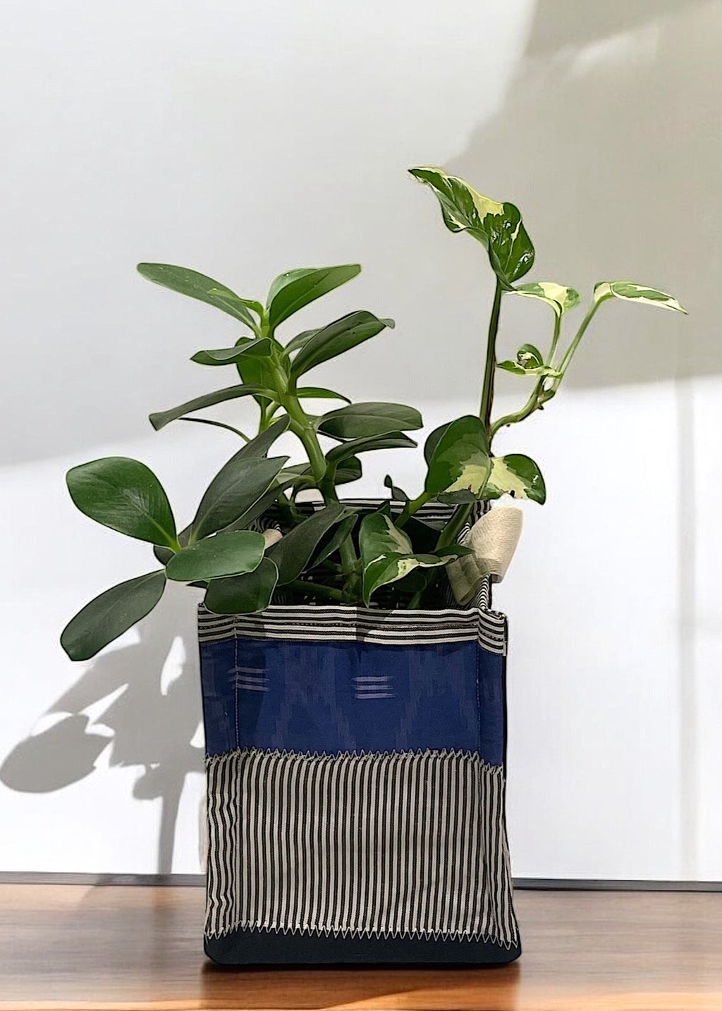 Indigo Patchwork Hamper