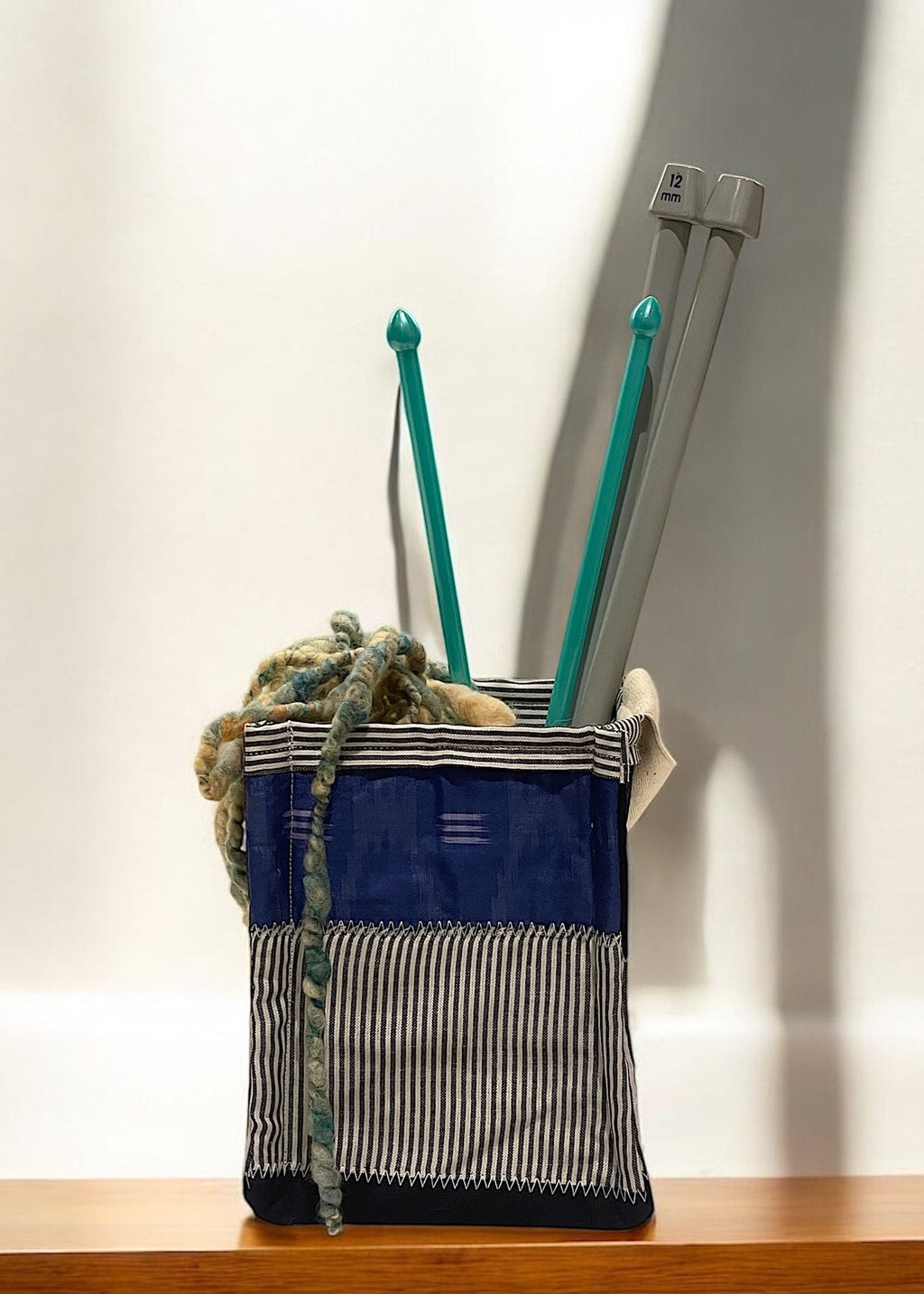 Indigo Patchwork Hamper
