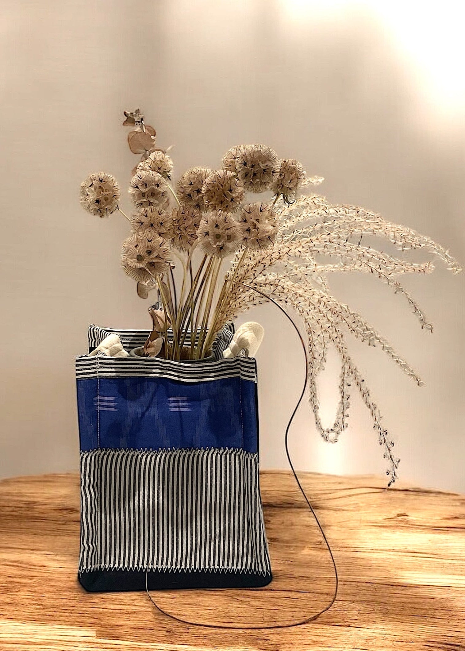 Indigo Patchwork Hamper
